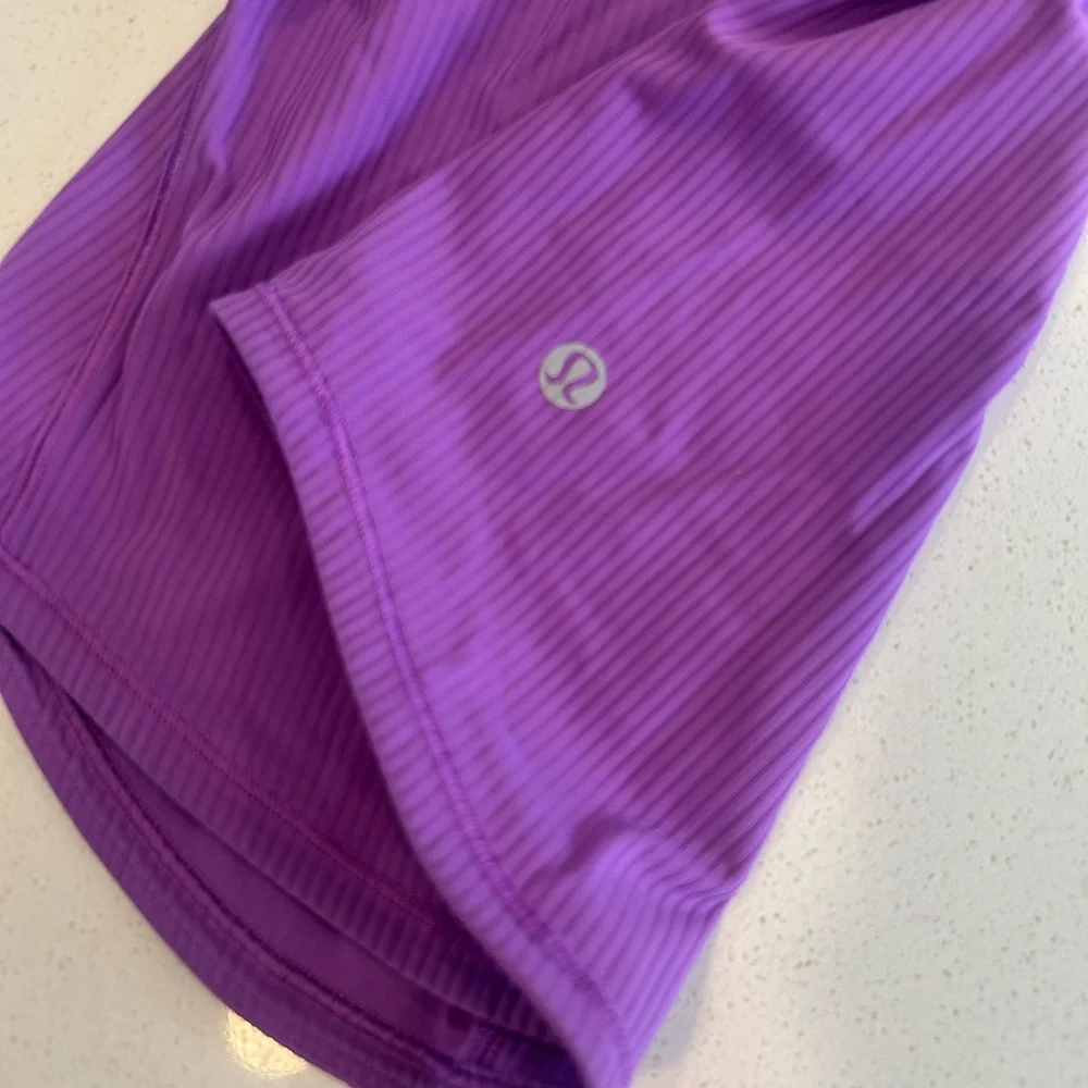 Lululemon Purple Ribbed Racerback Tank size 2 - Picture 2 of 5